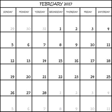 Kalender Planer Monat Februar Kalender Planer Monat Februar