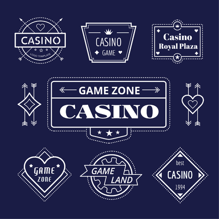 poker: Casino vector  icons set. Poker, cards or game and money symbol. Stocks design element.