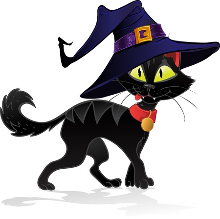 Как нарисовать ведьму с котом Как нарисовать ведьму с котом