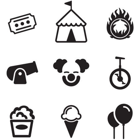 balloon: Circus Icons Illustration