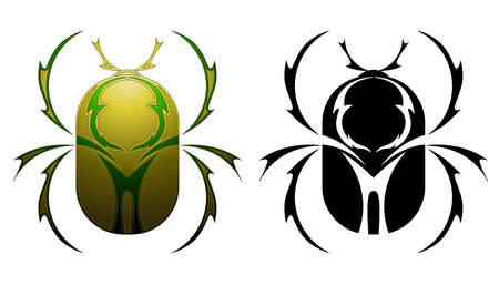 Conception de tatouage Scarab Banque dimages - 9442872