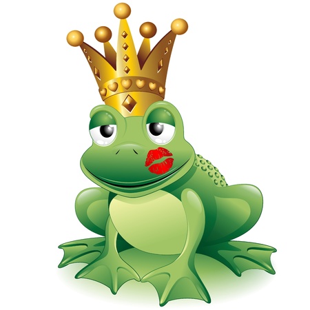 Hechizos mágicos. 18024509-frog-prince-cartoon-clip-art-con-la-princesa-beso