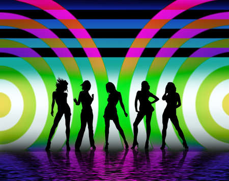 Siluetas De Hermosas Mujeres Bailando Sobre Fondo Abstracto Fotos ... Siluetas De Hermosas Mujeres Bailando Sobre Fondo Abstracto Fotos ...