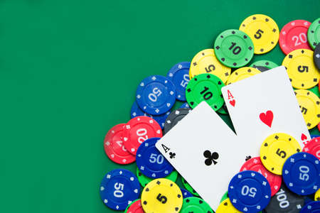 poker: Poker chips and poker cards