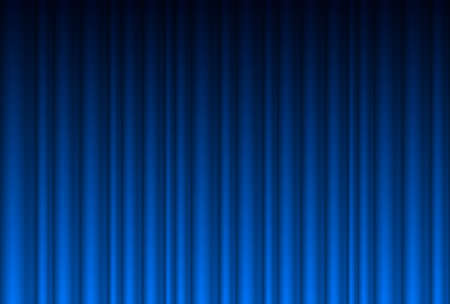 Cortina azul realista. ilustración para el diseño ilustraciones ...