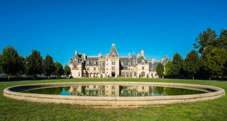 ASHEVILLE, NORTH CAROLINA OCTOBER 11: The Biltmore House and Gardens, a popular tourist attraction, built by industrialist George Vanderbilt in 1895 is America's largest home in Asheville on October 10, 2013. Stock Photo - 23342621
