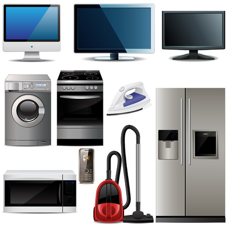 Household electronic elements Stock Vector - 8953371