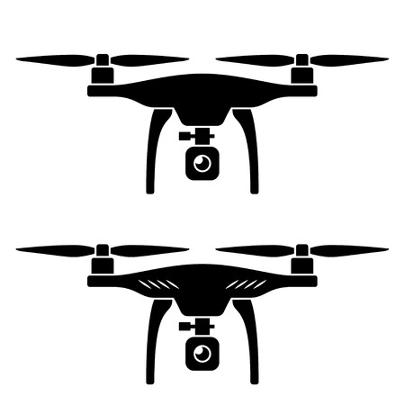 drone: vector rc drone quadcopter with camera black symbol Vector Drone Vector Drone drone: vector rc drone quadcopter with camera black symbol
