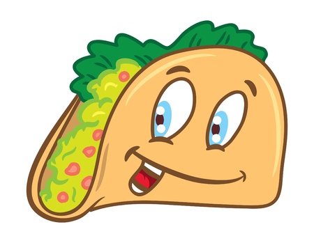 taco dibujo: Tacos de dibujos animados Vectores