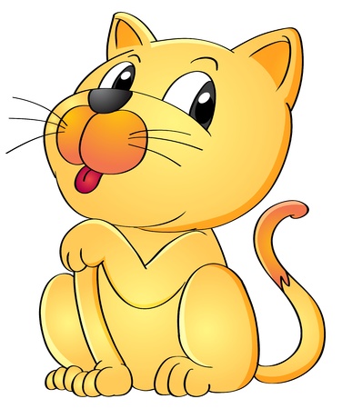 Foto de archivo - ilustración de un gato sobre un fondo blanco. Foto de archivo - ilustración de un gato sobre un fondo blanco.