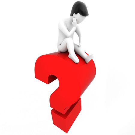 soumettre: 3D CG de l&#39;homme et d&#39;une marque rouge sur fond isolé Banque d