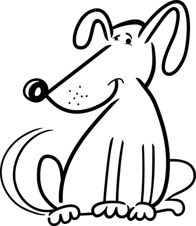 Doodle ilustración de dibujos animados. Lindo perro o cachorro. Libro para colorear. Foto de archivo. Doodle ilustración de dibujos animados. Lindo perro o cachorro. Libro para colorear. Foto de archivo.