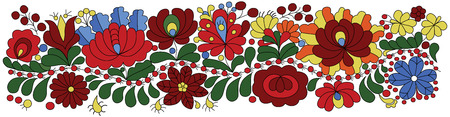 hongroise: Ornement folklorique traditionnelle de motif de broderie hongrois