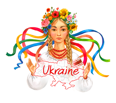 Нарисованный венок украинский Нарисованный венок украинский