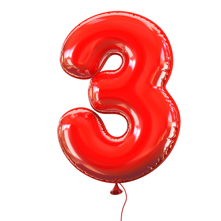 balloon: number five - 3 balloon font Stock Photo