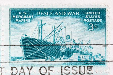 This is a Postage Stamp US Merchant Marine wwii Stock Photo - 5055620