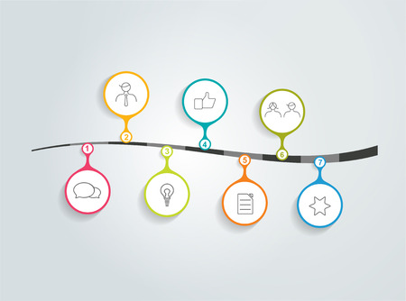 Infographic Templates free timeline infographic templates : Timeline Infographic Minimalistic Flat Template Vector Royalty ...