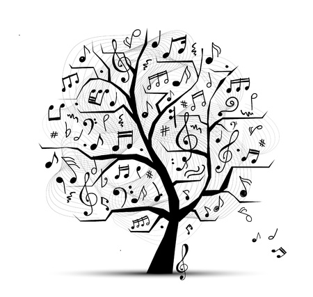Abstract musical tree for your design Stock Vector Abstract musical tree for your design Stock Vector - 15478201