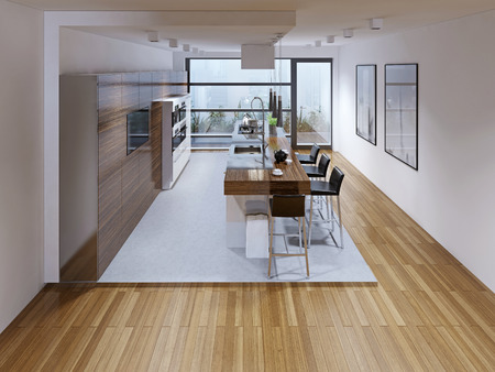 Diseño de una cocina moderna con isla. diseño de una cocina ...