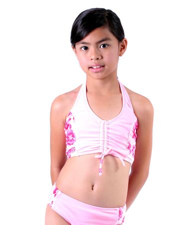 Young preteen asian model