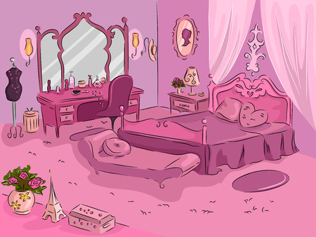 Camera da letto rosa foto royalty free, immagini, immagini e ...