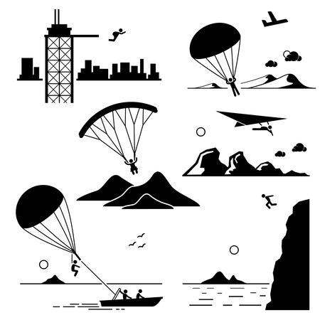 Pictogram Extreme Sports Paragliding