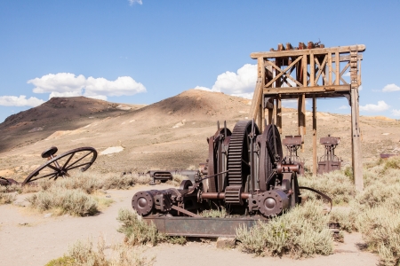 Bodie jest ghost town w Bodie Hills wschodzie gór Sierra Nevada w Mono County, Kalifornia, Stany Zjednoczone Zdjęcie Seryjne - 16569379