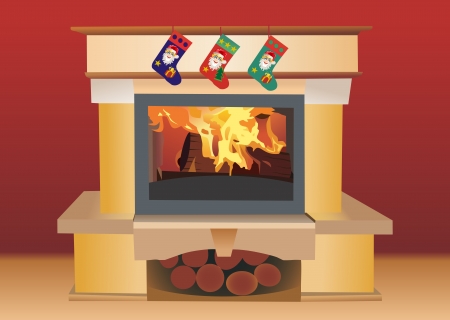 Navidad chimenea. Foto de archivo. Navidad chimenea. Foto de archivo.