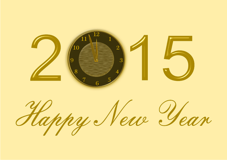 Happy New Year 2015. Letras de oro con un reloj en amarillo. Foto de archivo. Feliz año nuevo. Happy New Year 2015. Letras de oro con un reloj en amarillo. Foto de archivo. Feliz año nuevo.