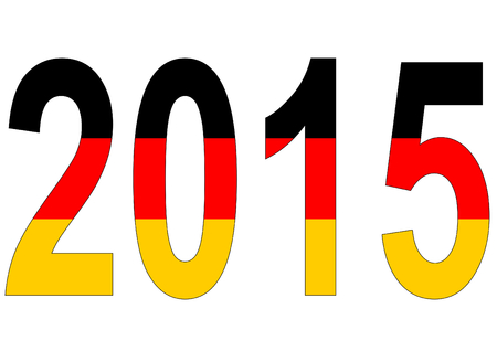 2015 en los colores de Alemania en el fondo blanco. Foto de archivo 2015 en los colores de Alemania en el fondo blanco. Foto de archivo