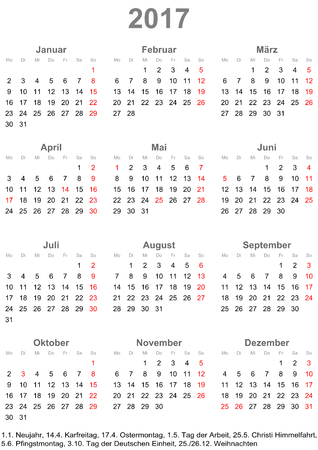 germany calendar: Simple germany calendar: Simple