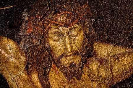 Juillet - Mois consacré au Précieux Sang de Jésus-Christ 6636673-figure-de-jesus-christ-sur-fond-vintage