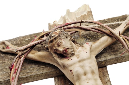Juillet - Mois consacré au Précieux Sang de Jésus-Christ 9178683-a-figure-of-jesus-christ-in-the-cross-and-a-bloody-crown-of-thorns