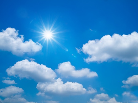 naps%C3%BCt%C3%A9ses+napon%3A+Bright+blue+sky+and+sun+shine+Landscape+Stock+fot%C3%B3