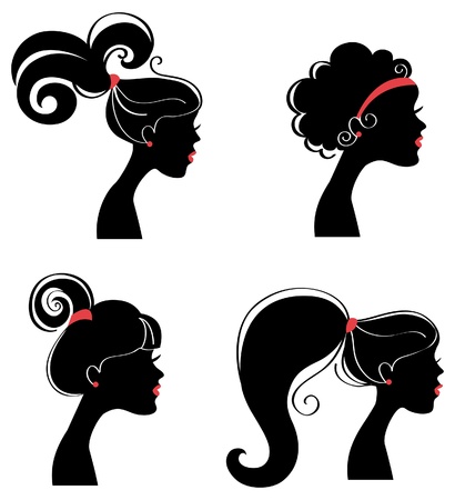 Siluetas de mujeres hermosas. Siluetas de mujeres hermosas.