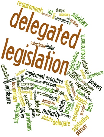 Abstract word cloud for Delegated legislation with related tags and terms Stock Photo - 16983100