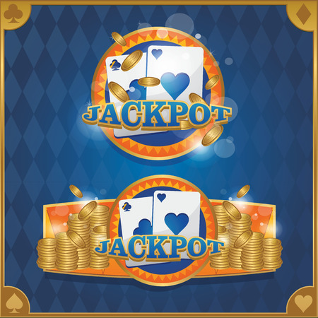 poker: Casino background poker and casino label