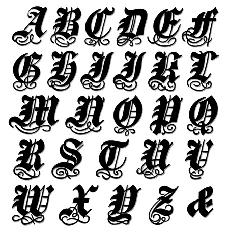 Busaca - imágenes - abecedario en letras goticas Busaca - imágenes - abecedario en letras goticas