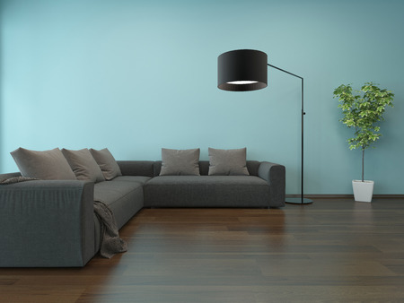 Woonkamer groen blauw: blauwe bank woonkamer living room with ... Banken woonkamer interieur