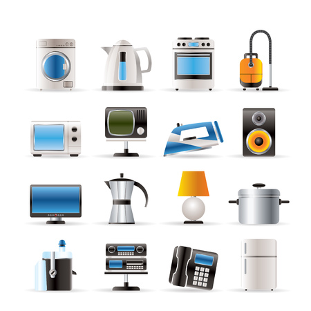 home equipment icons - vector icon set Stock Vector - 6637154