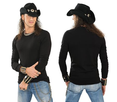 Black Long Sleeve Shirt Template