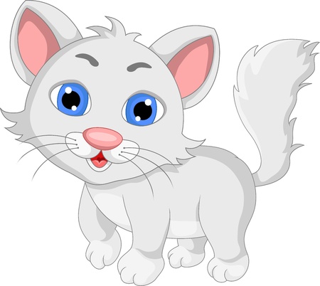 Foto de archivo - expresión lindo gato de dibujos animados Foto de archivo - expresión lindo gato de dibujos animados