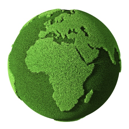 Herbe Globe - Afrique, isolé sur fond blanc rendu 3d Banque d'images - 13753903