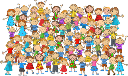 Image result for happy children crowd