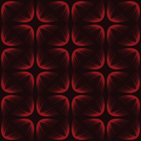 vector background, unusual seamless pattern with red elements, geometric design, vector illustration