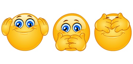 Colère - Page 2 9735565-emoticone-posant-comme-three-monkeys