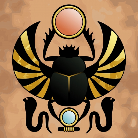 Religion de lEgypte antique Scarabe dans lEgypte ancienne Le symbole du dieu Khepera Banque dimages - 24233730