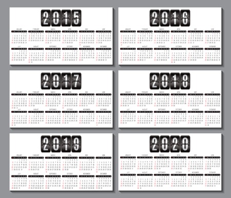 business card calendar 2018