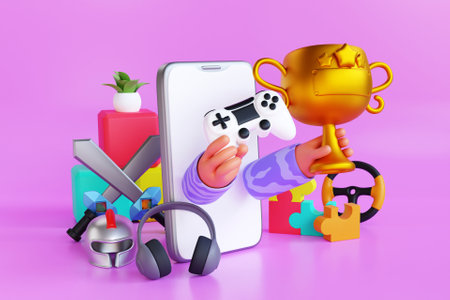 3d gaming concept Stock Photo