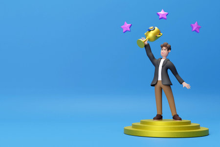 3d trophy concept Stock Photo